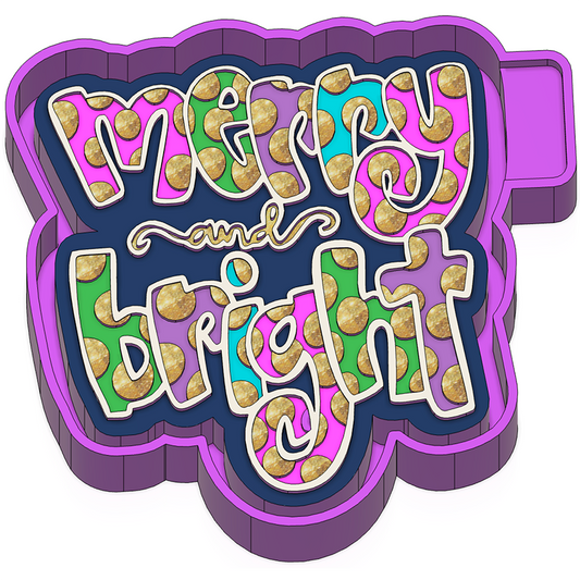 Merry and Bright Freshie Mold