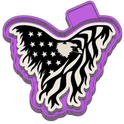 Eagle Flag Freshie Mold