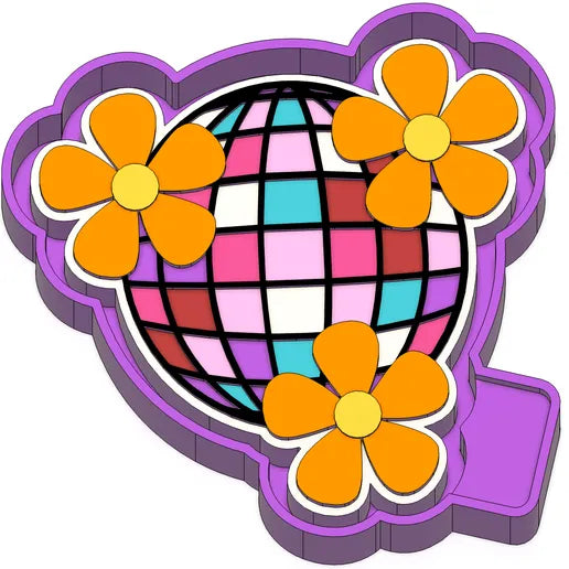 Disco ball flowers  Freshie mold