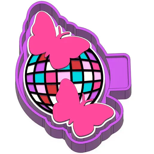 Disco ball butterflies Freshie mold