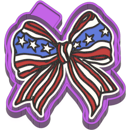 Flag Bow Freshie Mold