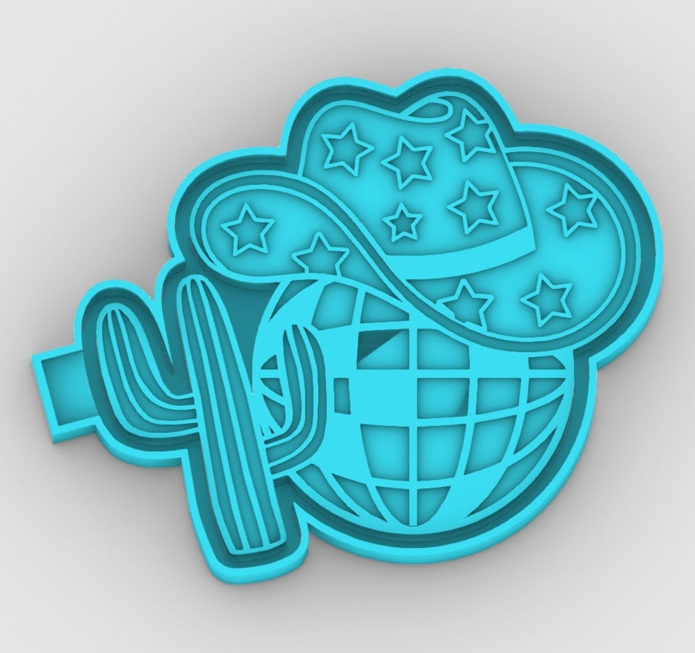 disco cowgirl Freshie mold