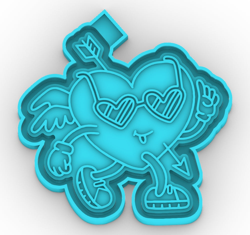Retro Heart Valentine Mold