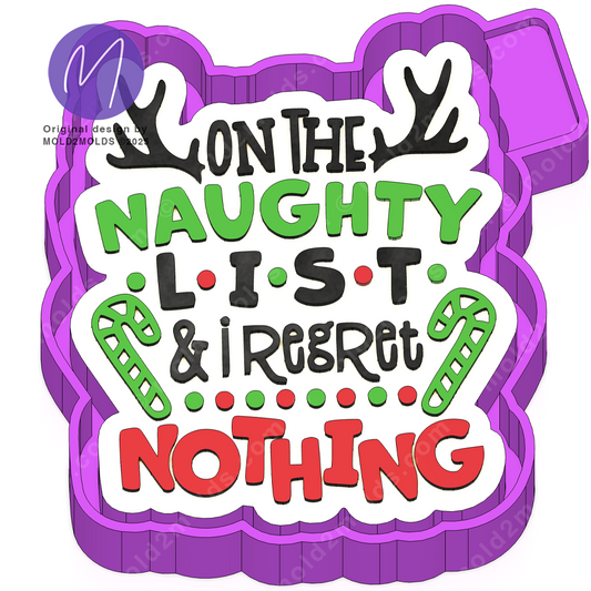 Naughty list Freshie mold