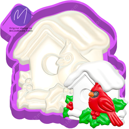 3D Cardinal Freshie Mold