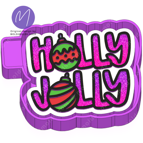Holly Jolly freshie mold