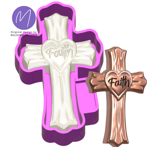 Cross 3D Freshie Mold