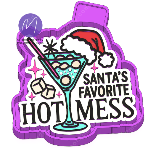 Santa's Favorite Hot Mess Freshie mold