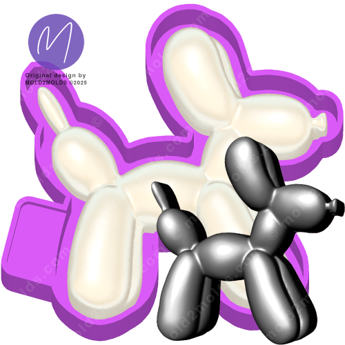 Balloon Dog 3D Freshie Mold