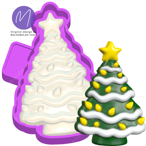 3D Christmas tree freshie mold
