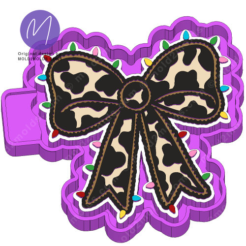 Christmas Cow Bow freshie mold