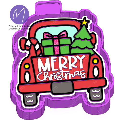 Christmas Truck freshie mold
