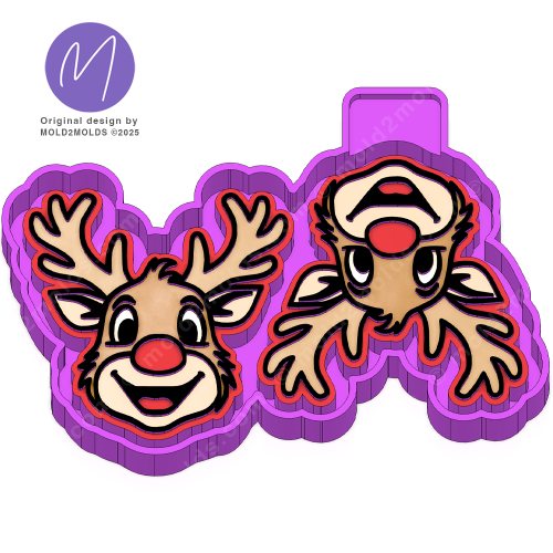 Reindeer vent clips Freshie mold