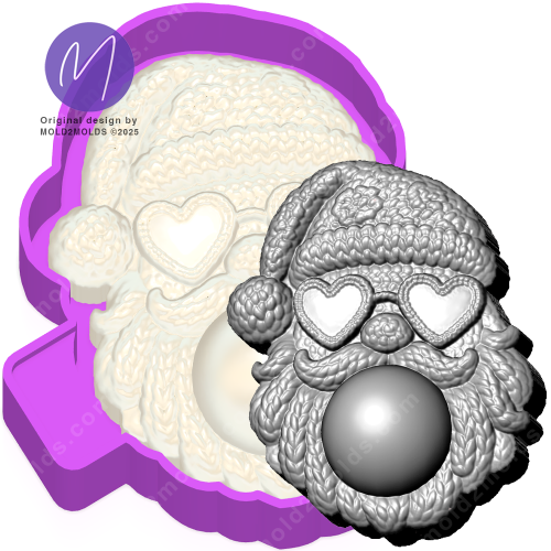 3D Santa freshie mold
