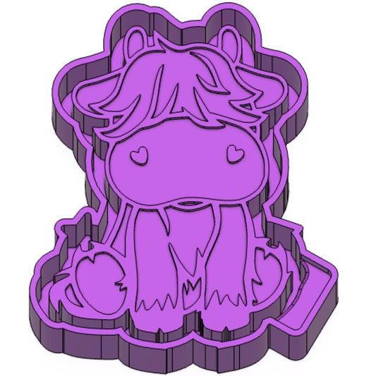 Highland Cow Boy freshie mold