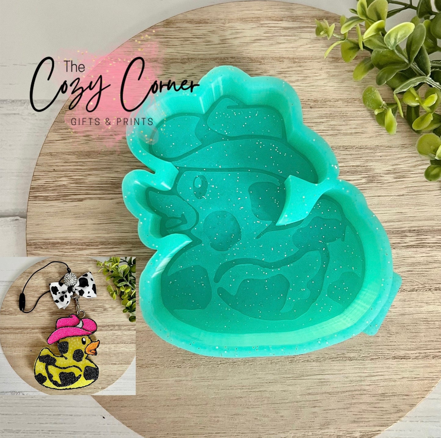 Cow Print Duck Freshie mold