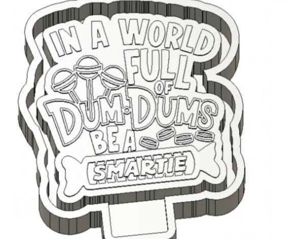 World full of dum dums freshie mold