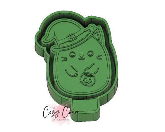 Witch Cat Freshie mold